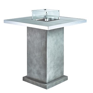 картинка Стол-камин Clifton Standing Table Grey (без столешницы)